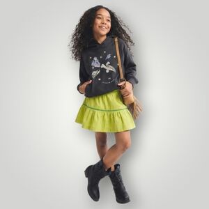 Vineyard‎ Vines Girls Medium Wild Lime Green Tiered Ruffle Skirt New Preppy